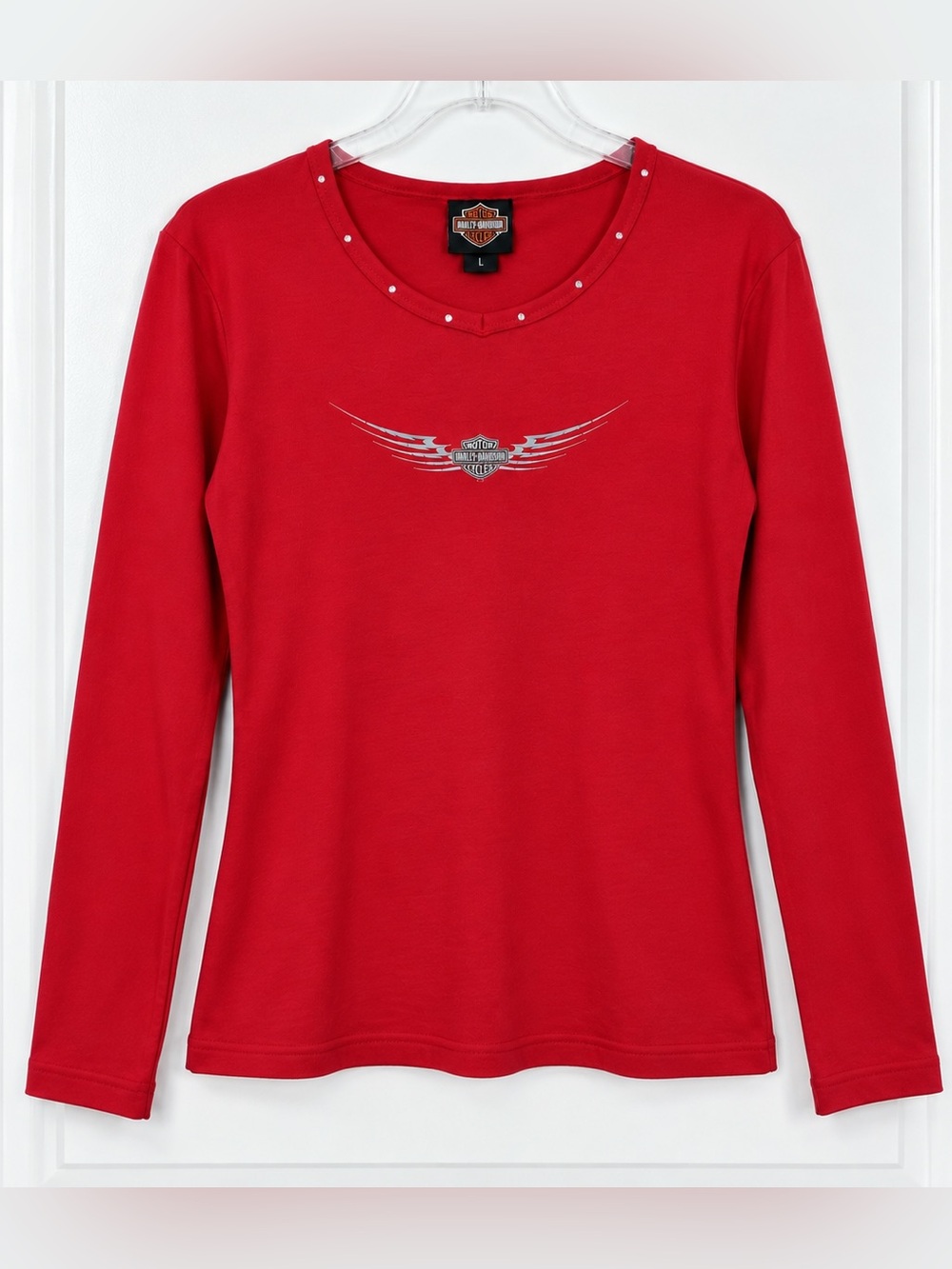 Harley-Davidson HD Women’s L Red Long Sleeve San Ramon CA Shirt